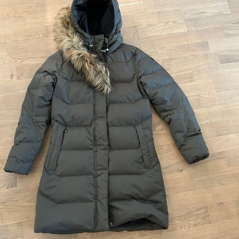 Helly Hansen grønn dame dun parkas str XS,  som ny