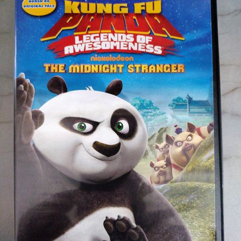 Dvd barnefilm. Kung Fu Panda. The Midnight stranger. Norsk tale og tekst.