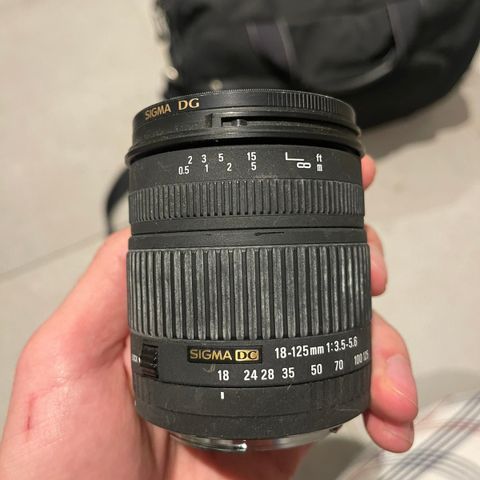 Sigma Dc 18-125mm linse for kamera