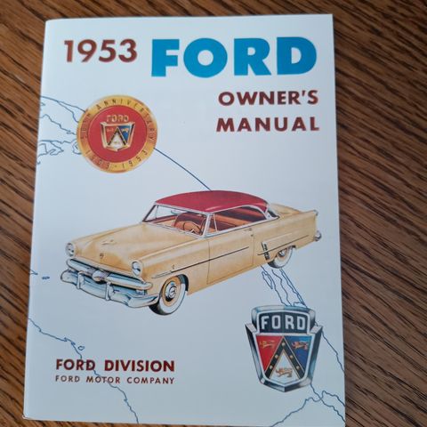 1953 FORD INSTRUKSJONSBOK