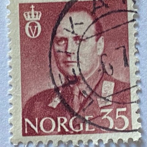 Norge 1958/62 Kong Olav V Øremerker NK 456 Stemplet