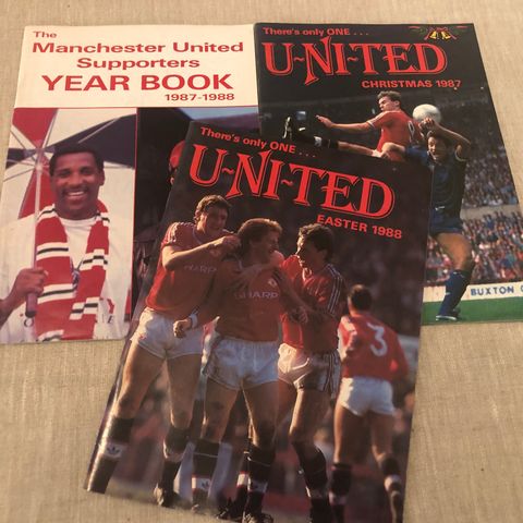 Manchester United - komplett sett av supporterblader 1987/88
