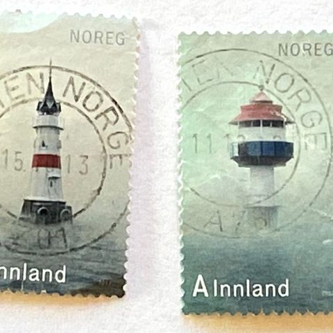 Norge 2012 Norske fyrtårn III NK 1821 - 1822 Stemplet