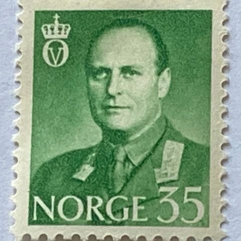 Norge 1958/62 Kong Olav V Øremerker NK 457 Postfrisk