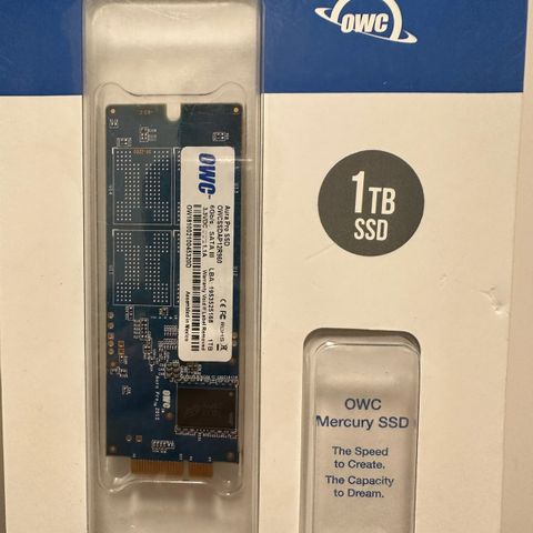 OWC 1 TB Aura Pro 6G SSD til 2012-13 MacBook Pro med Retina Display