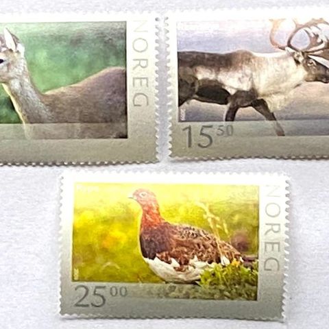 Norge 2009 Norsk Fauna IV Rådyr, rein og lirype NK 1708-1710 Postfrisk