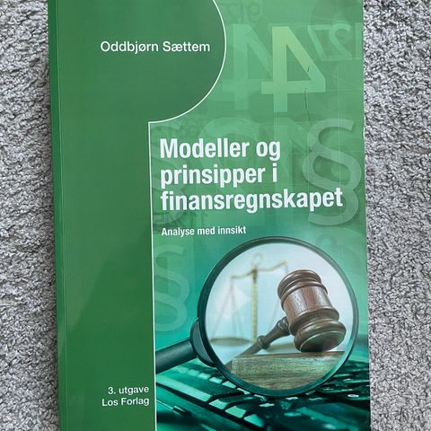 Modeller Og Prinsipper I Finansregnskapet