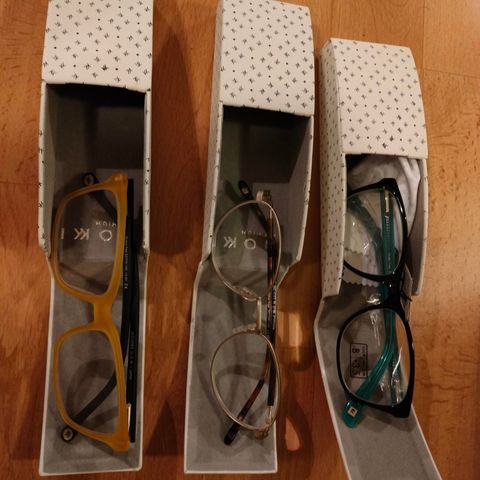 3 par nye briller +3 og +3,5