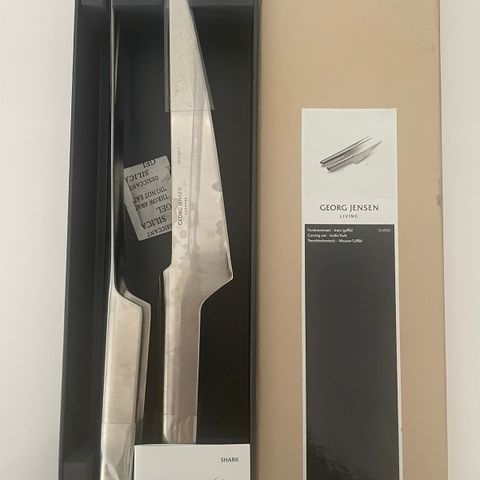 Georg Jensen Carving set «shark» (produseres ikke lenger)