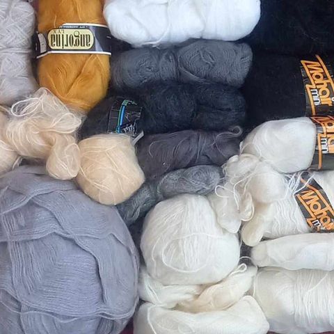 Garn - vintage - acryl - mohair!