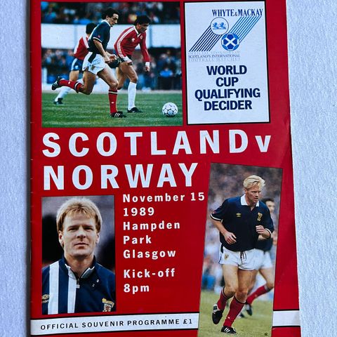 Program Skottland - Norge 1989