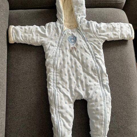 Reflex blå heldress til baby