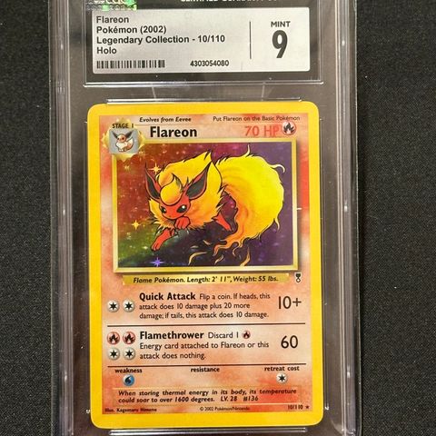 Flareon #10 (holo) - Legendary Collection (2002) - CGC 9