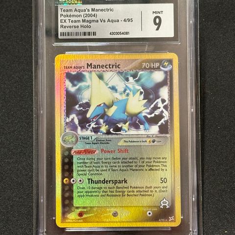 Team Aqua's Manectric #4 (Reverse Holo) - EX Team Magma VS Aqua - CGC 9