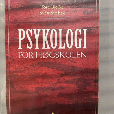 Psykologi for høgskolen- Tore Bjerke og Sven Svebak