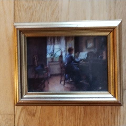 PP minibilde i porselen - Harriet Backer