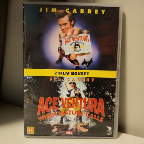 Ace Ventura samlecover med to filmer.