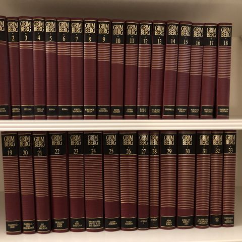 CARL GRIMBERG - Historisk mesterverk komplett i 33 bind. Se bokomtale.