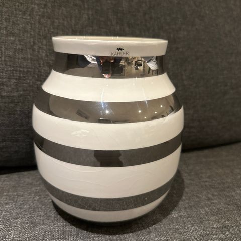 Kähler Omaggio vase 20cm sølv