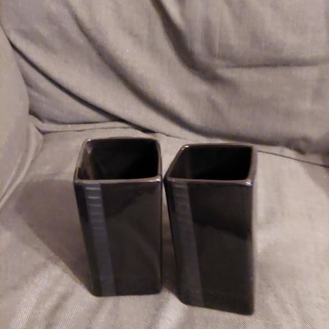 To svarte vaser