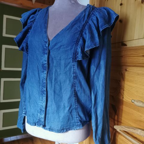 Perfect jeans denim bluse skjorte 36