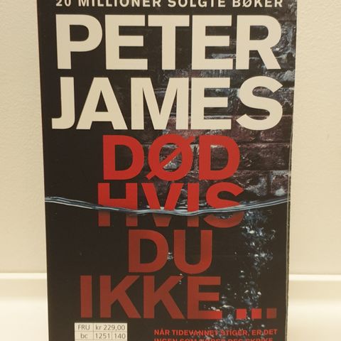 Bok " Død hvis du ikke..." av Peter James