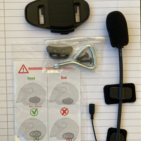 MC- Headset interkom, brakett holder, mikrofon….