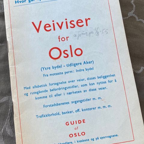 Veiviser og guide Oslo 1955