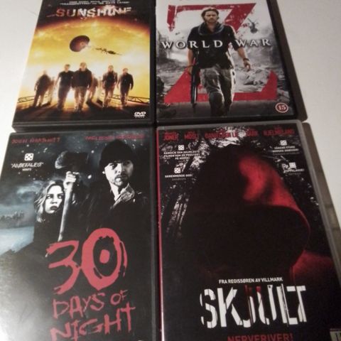 Skjult- World War Z - 30 Days of Night- Sunshine- Snake on A Plane - Saw