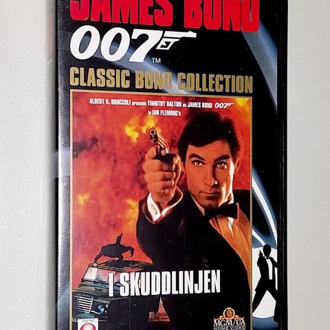 VHS SMALL BOX.JAMES BOND 007.I SKUDDLINJEN 1987.