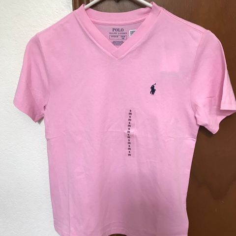 Ralph Lauren rosa t-skjorte str 8 år