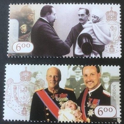 Norge 2005 Det norske kongehus 100 år NK 1591 - 1592 Postfrisk