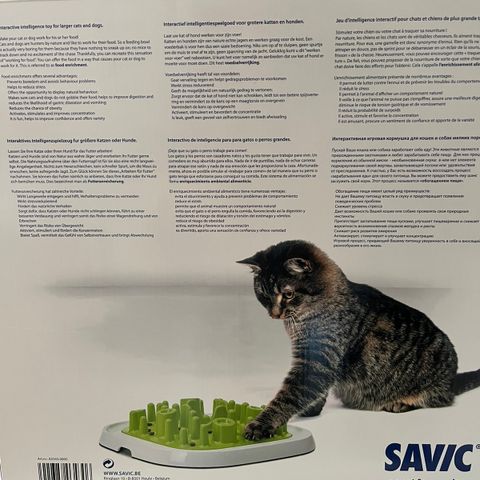 Aktiviseringsleke katt - som ny i eske - morsom katteleke - Savic Enigma grønn