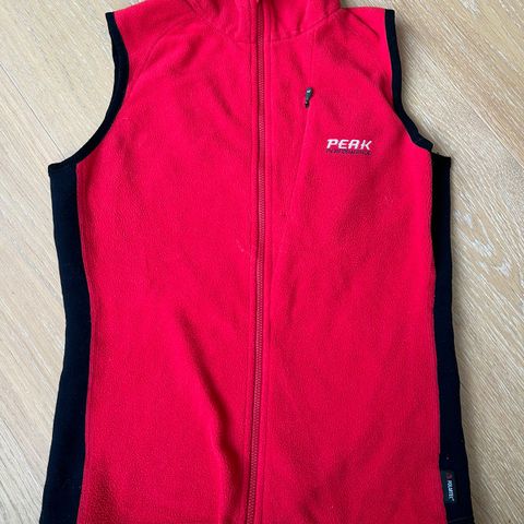 Peak performance fleecevest, lite brukt