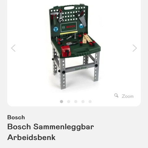 Bosch sammenleggbar verktøybenk med tilbehør