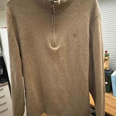 Polo ralph lauren half-zip (100% merino ull)