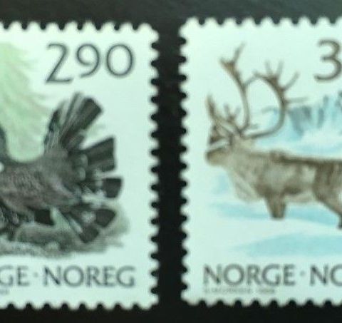 Norge 1988 Norsk fauna I  NK 1034 og NK 1035 Postfrisk