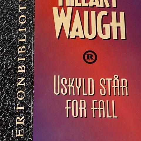 Hillary Waugh: "Uskyld står for fall"