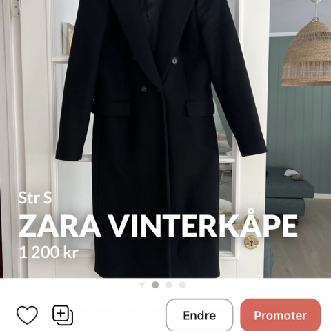 Zara ull kåpe