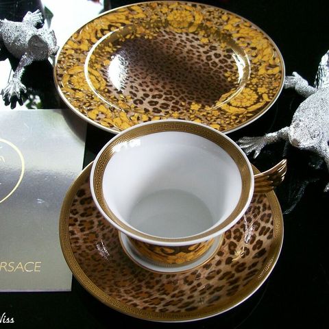 Versace Wild Floralia porselen 3 Piece Set (Teacup, Saucer & Plate 22cm)