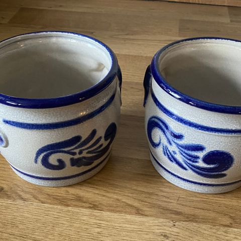 2 stk keramikk krukker - svært pene