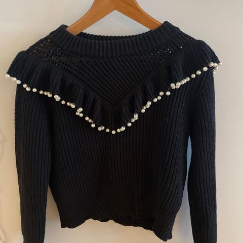 Strikket genser fra Zara med perler