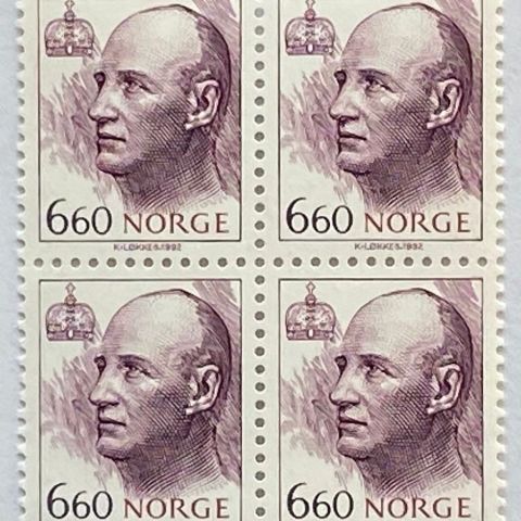 Norge 1992 Kong Harald V  NK 1136   4-blokker   Postfrisk