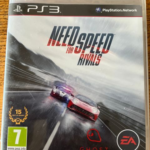 ps3 spill NEED FOR SPEED RIVALS barn bil
