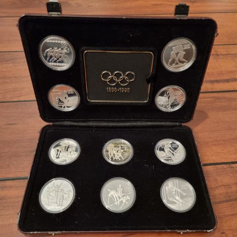 Centennial of Olympic Movement, 1896-1996 (Proof Set 1996), Sølvmynter