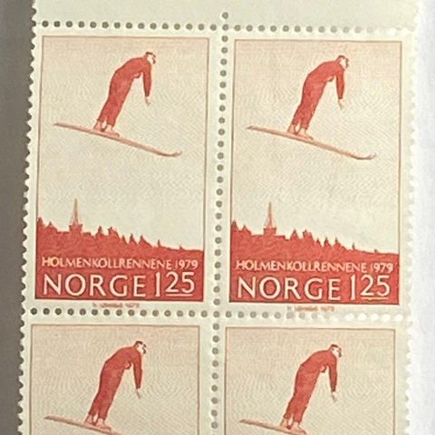 Norge 1979  Holmenkollrennene Kr. prins Olav NK 839  4-blokk  Postfrisk