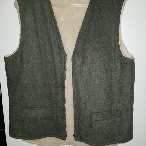 Ny pris..Vintage/sjelden ull/sherpa lined vest Large