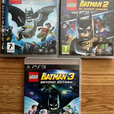 ps3 spill LEGO BATMAN 1 / 2 / 3 barn