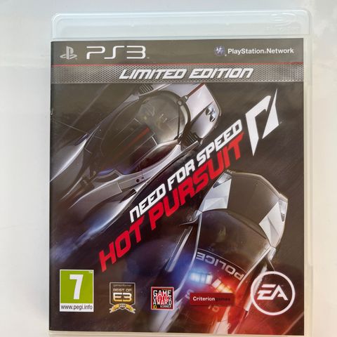 ps3 spill NEED FOR SPEED HOT PURSUIT LIMITED EDITION barn bil
