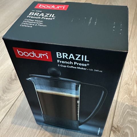 Bodum Brazil presskanne, 1 liter, ny i eske!